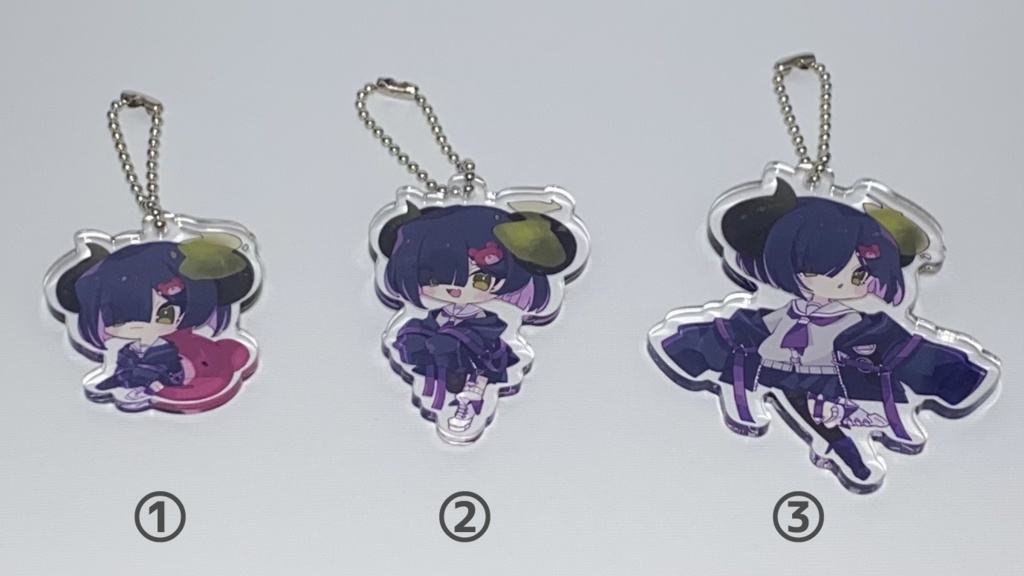 【受注終了】泡魔ねふぃアクリルキーホルダー【3種】