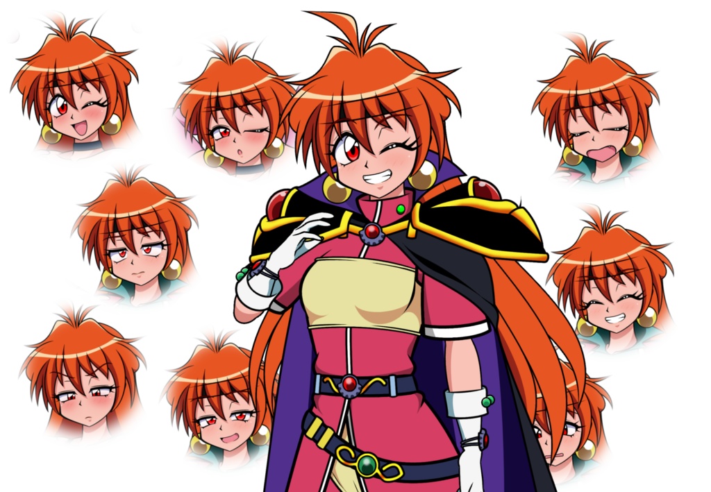 スレイヤーズ　リナ＝インバース・ガウリイ＝ガブリエフ立ち絵素材PSDセット