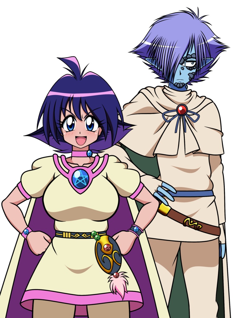 スレイヤーズ　ゼルガディス・アメリア立ち絵素材PSD