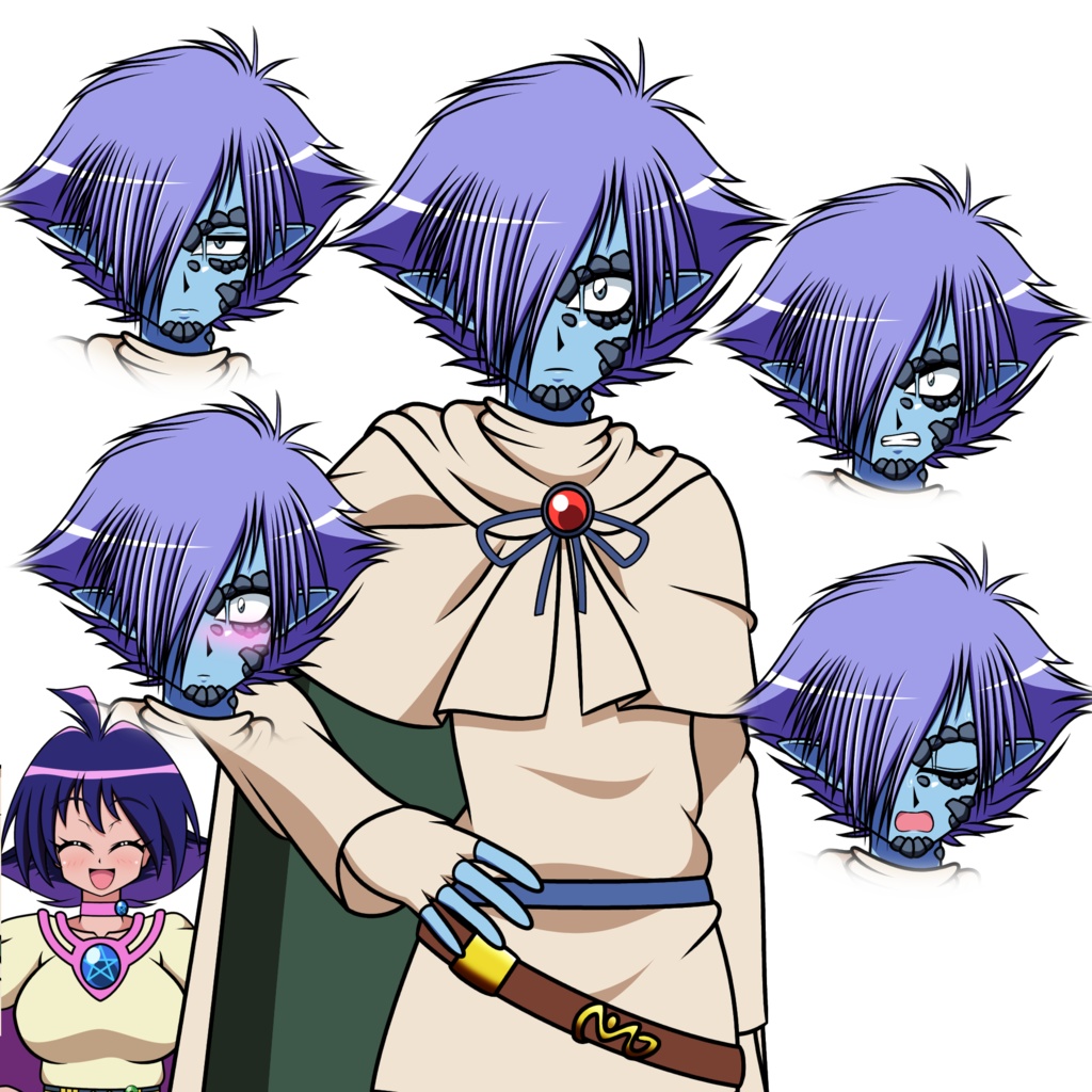 スレイヤーズ ゼルガディス・アメリア立ち絵素材PSD