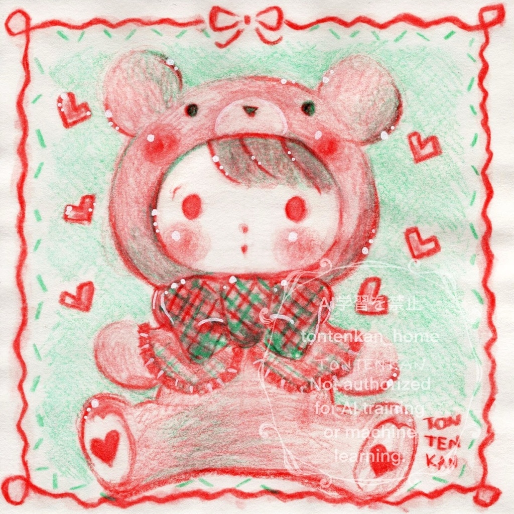 【原画】もこもこくまの子