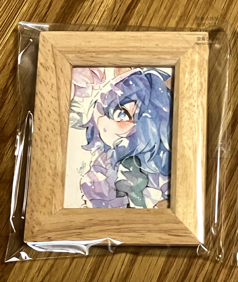 【ミニ原画】お花を見るリス蒼ちゃん