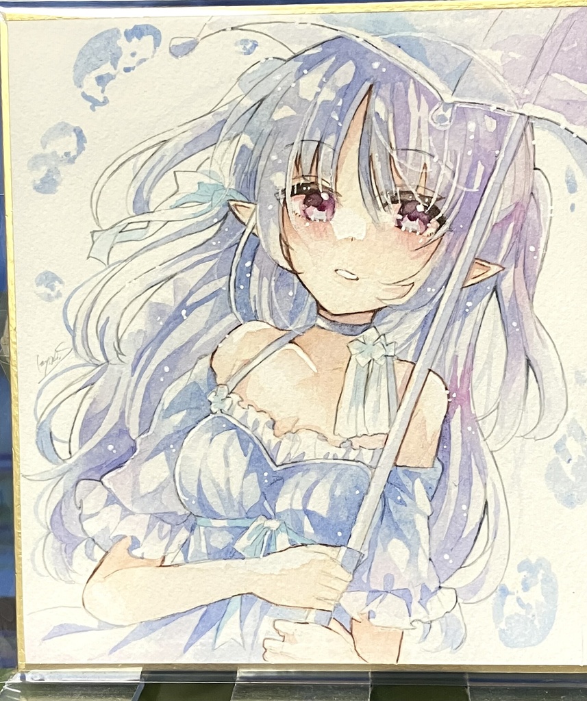 【1/4色紙】梅雨の精霊