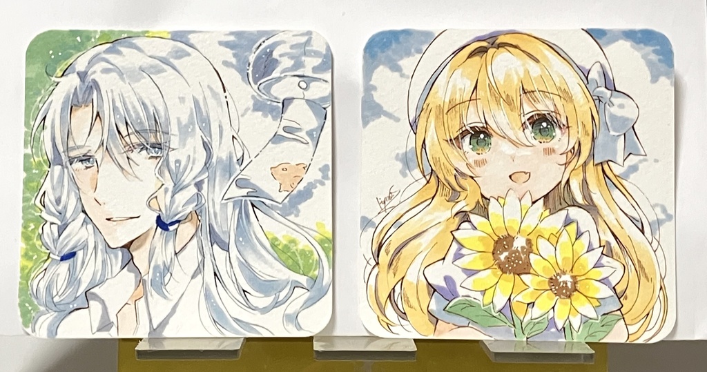 【原画2枚セット】ルークス・乃明の夏（コピック着彩絵）