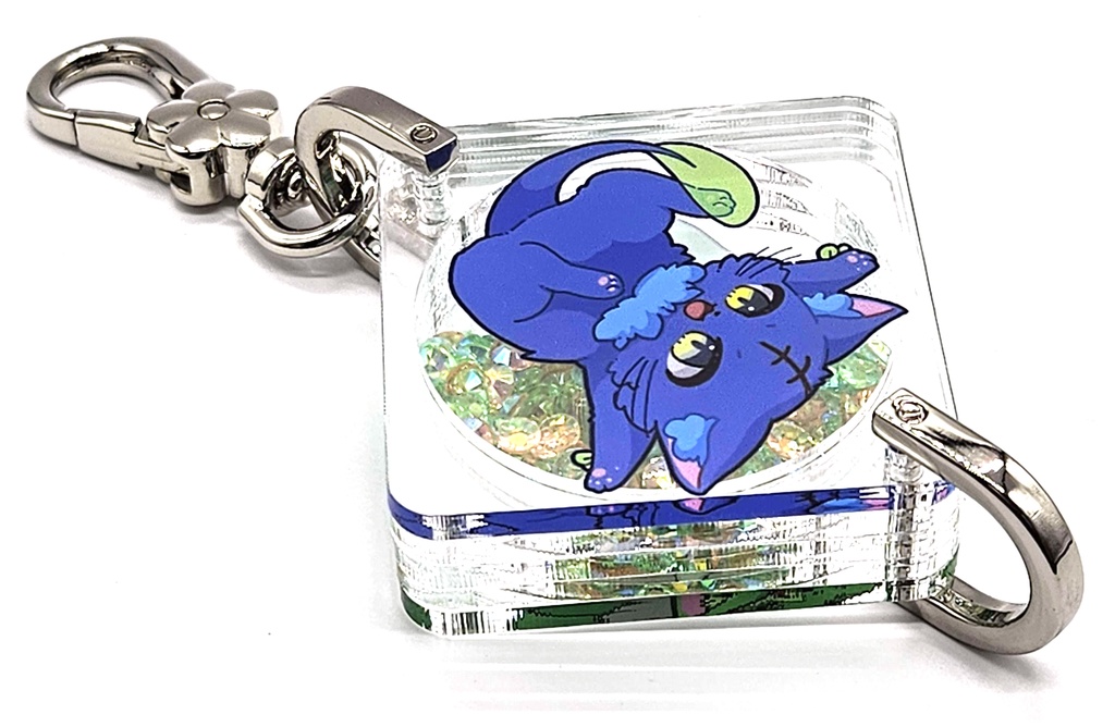 カスタマイズできる!!シャカシャカアクキー【ぬめゲコらいふ】(ラインストーン緑)