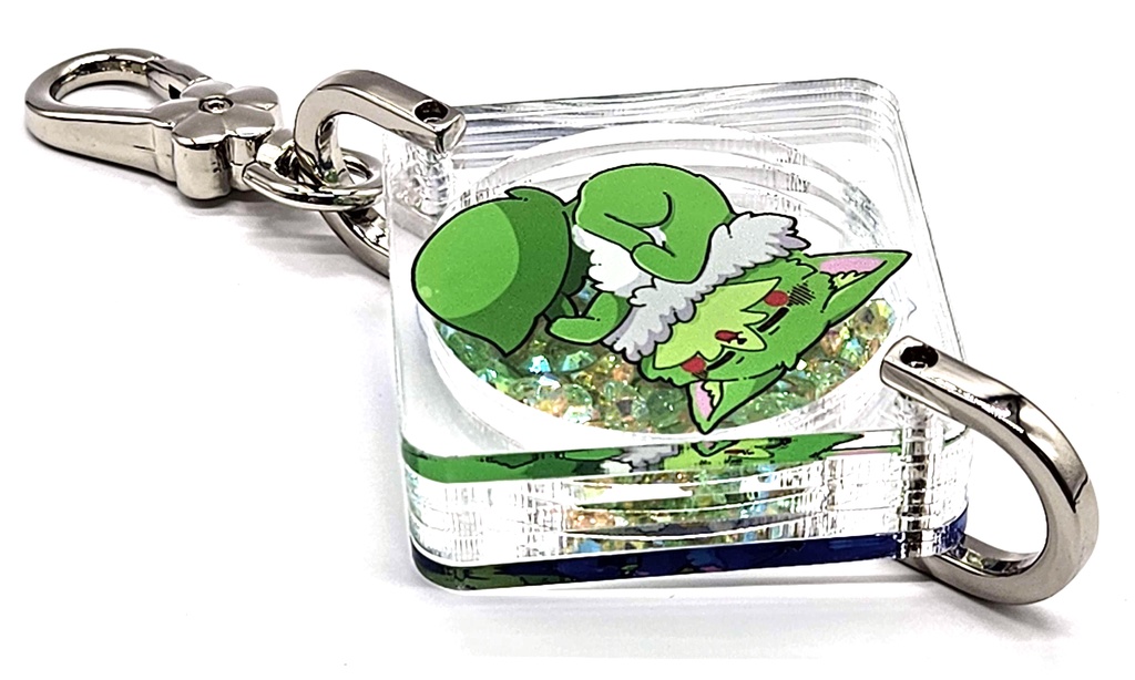 カスタマイズできる!!シャカシャカアクキー【ぬめゲコらいふ】(ラインストーン緑)