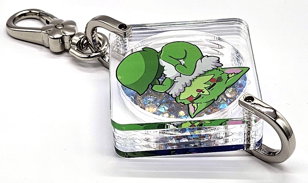 カスタマイズできる!!シャカシャカアクキー【ぬめゲコらいふ】(ラインストーン青)