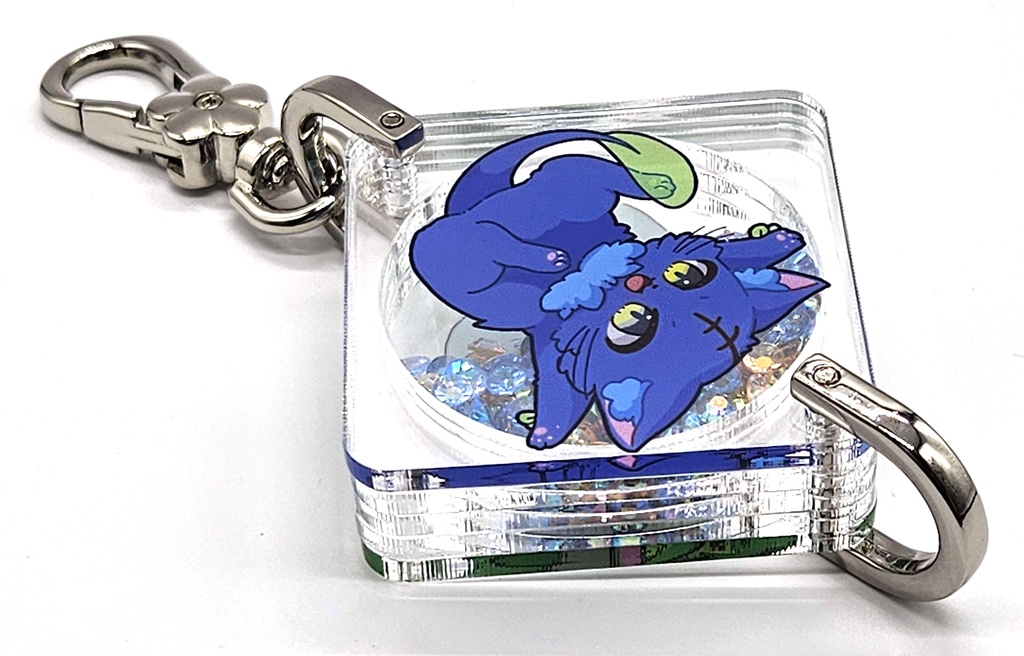 カスタマイズできる!!シャカシャカアクキー【ぬめゲコらいふ】(ラインストーン青)