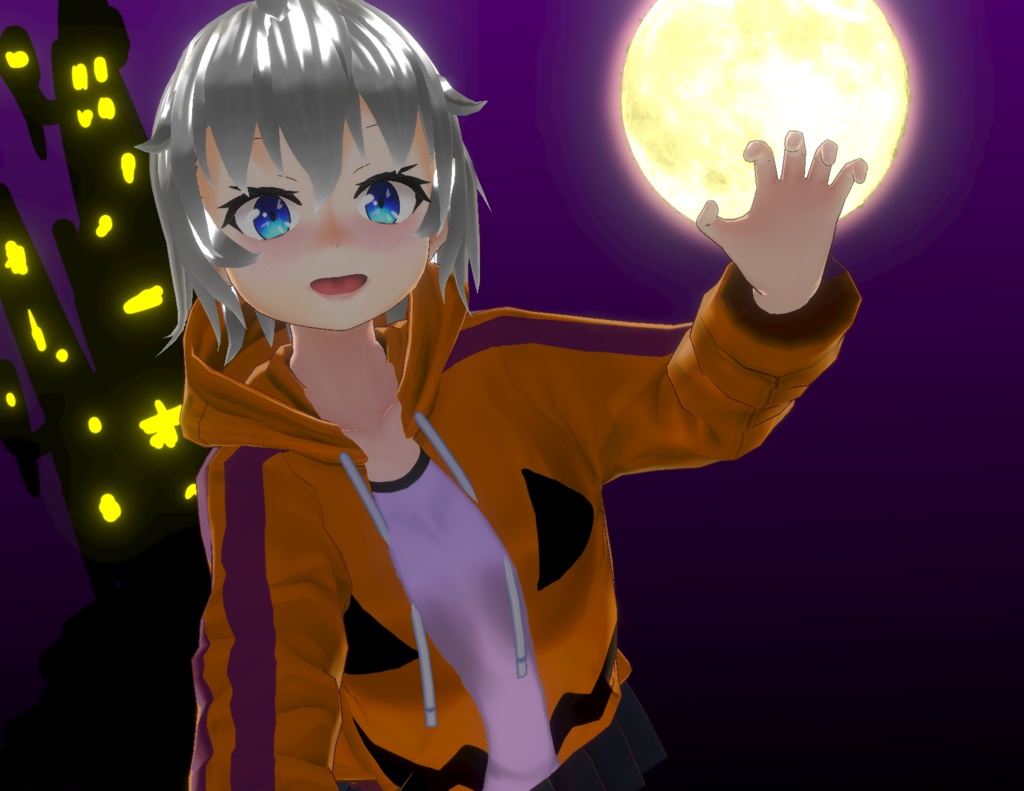 [Vroidテクスチャ]ハロウィン用コスプレパーカー