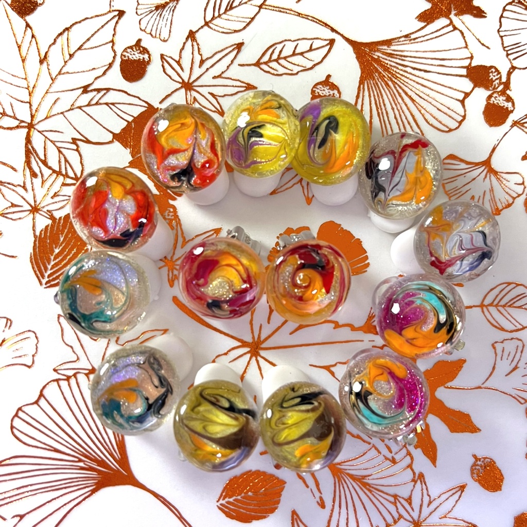 1粒イヤリング(秋組)