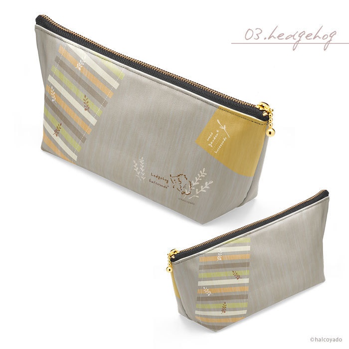 ポーチ01 -木目調(動物)