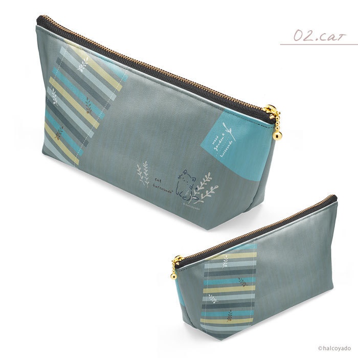 ポーチ01 -木目調(動物)