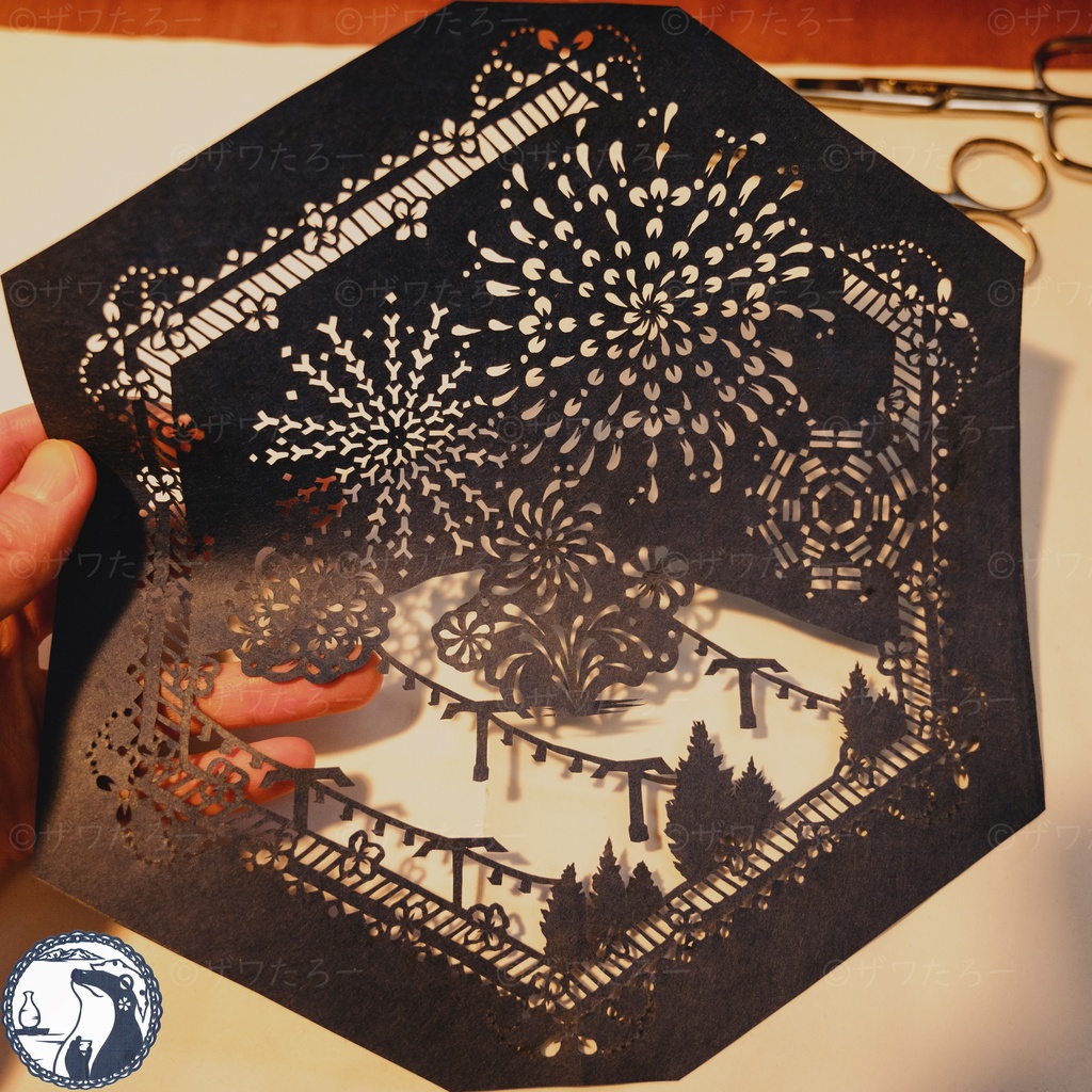 ゲレンデ冬花火・湯沢町_トートバッグ【新潟県を巡るザワたろー】