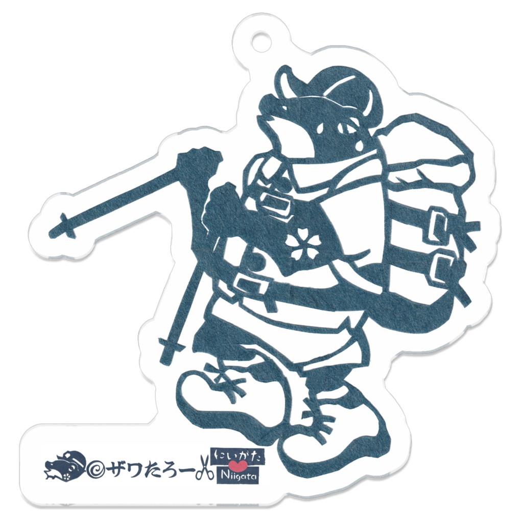 登山安全祈念ザワ🐸🍀《新潟県に変装ザワたろー》_アクリルキーホルダー