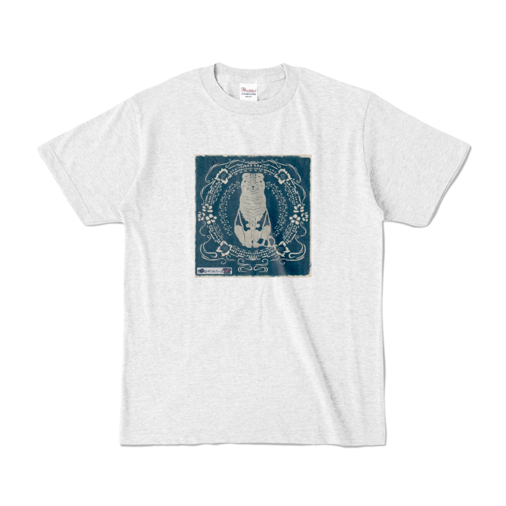 松之山の猫・ぷりん🐱_カラーTシャツ 【新潟県×もふもふ毛🐸✂シリーズ】