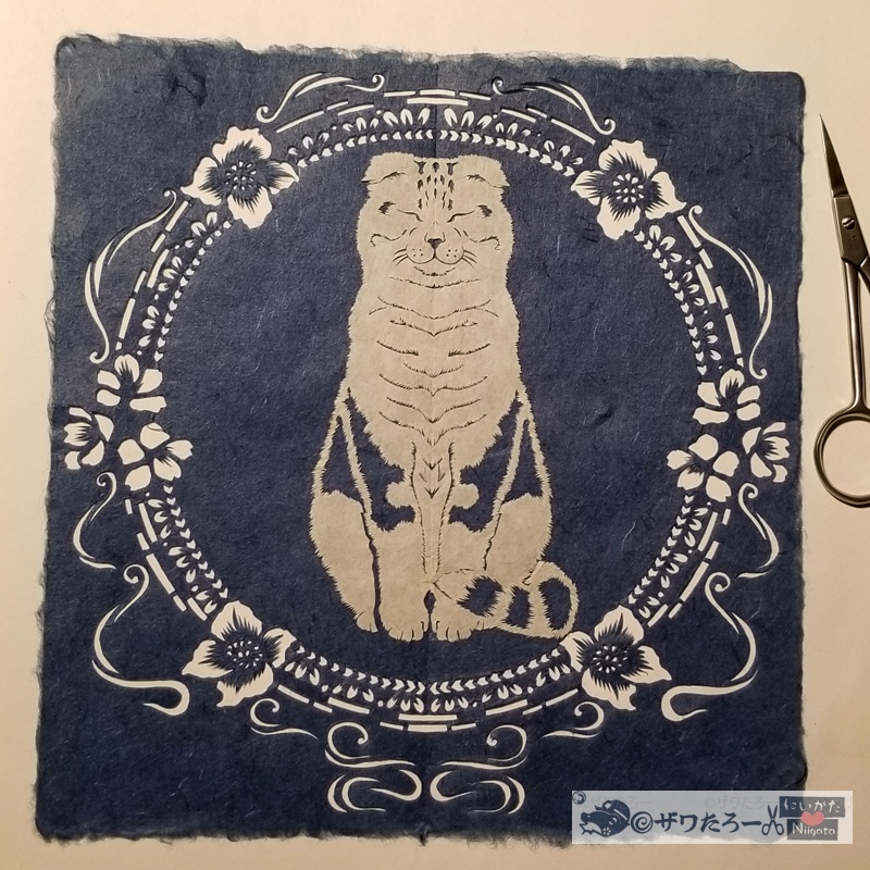 松之山の猫・ぷりん🐱_カラーTシャツ 【新潟県×もふもふ毛🐸✂シリーズ】