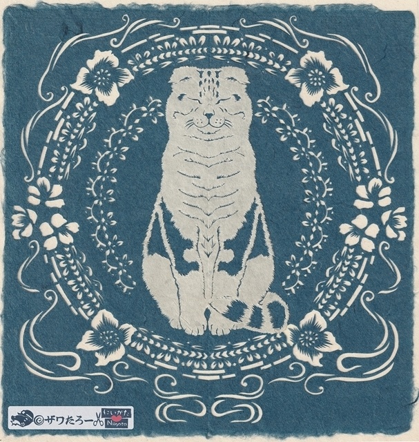 松之山の猫・ぷりん🐱_ラグランTシャツ【新潟県×もふもふ毛🐸✂シリーズ】