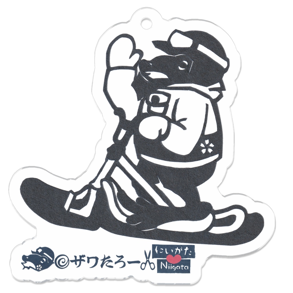 スノースクート安全祈念ザワ🐸🍀《新潟県に変装ザワたろー》_アクキー