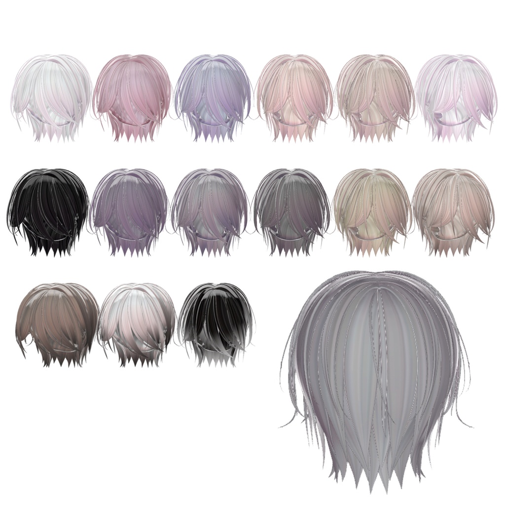 【14Avatar】Noir Mist Hair
