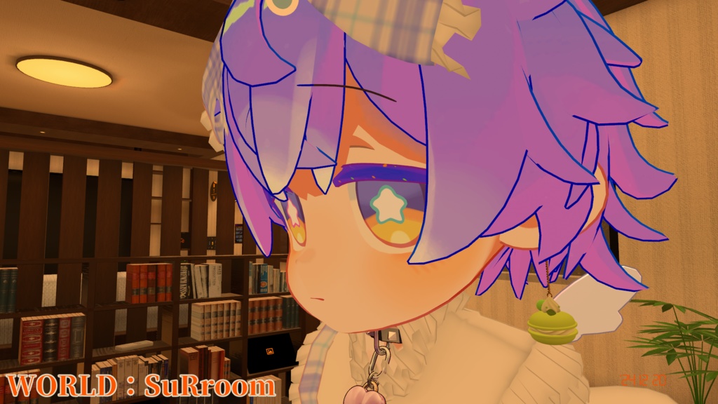 【VRC想定】ゆらゆらスイーツピアス【ブルーベリータルト・マカロン・ホットケーキ】