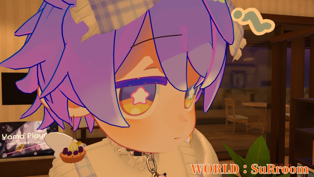 【VRC想定】ゆらゆらスイーツピアス【ブルーベリータルト・マカロン・ホットケーキ】