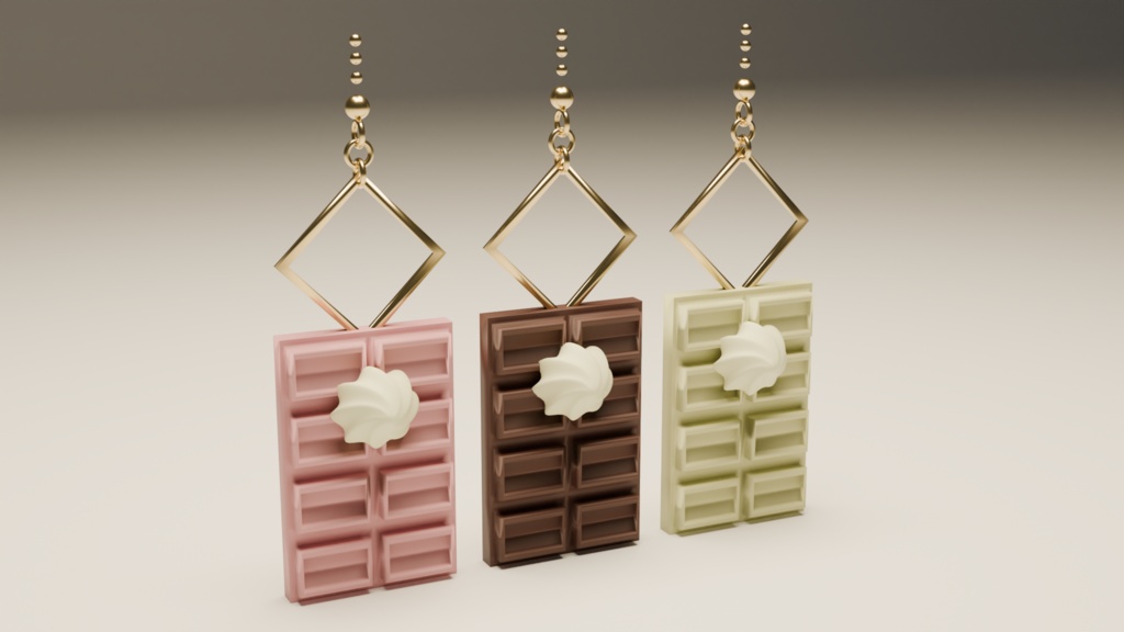 🍫ゆらゆら！チョコレートピアス🍫