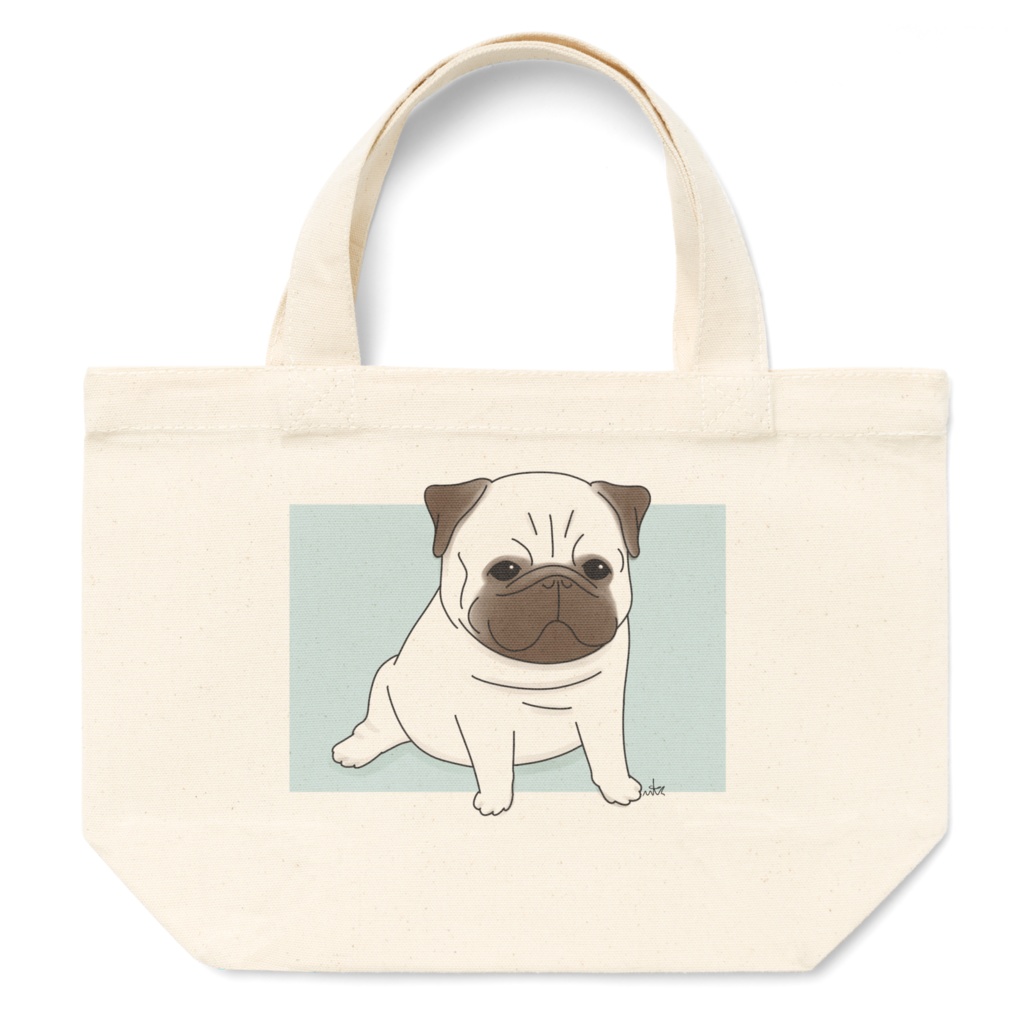 パグ犬トートバッグ(S) #Pug Tote bag