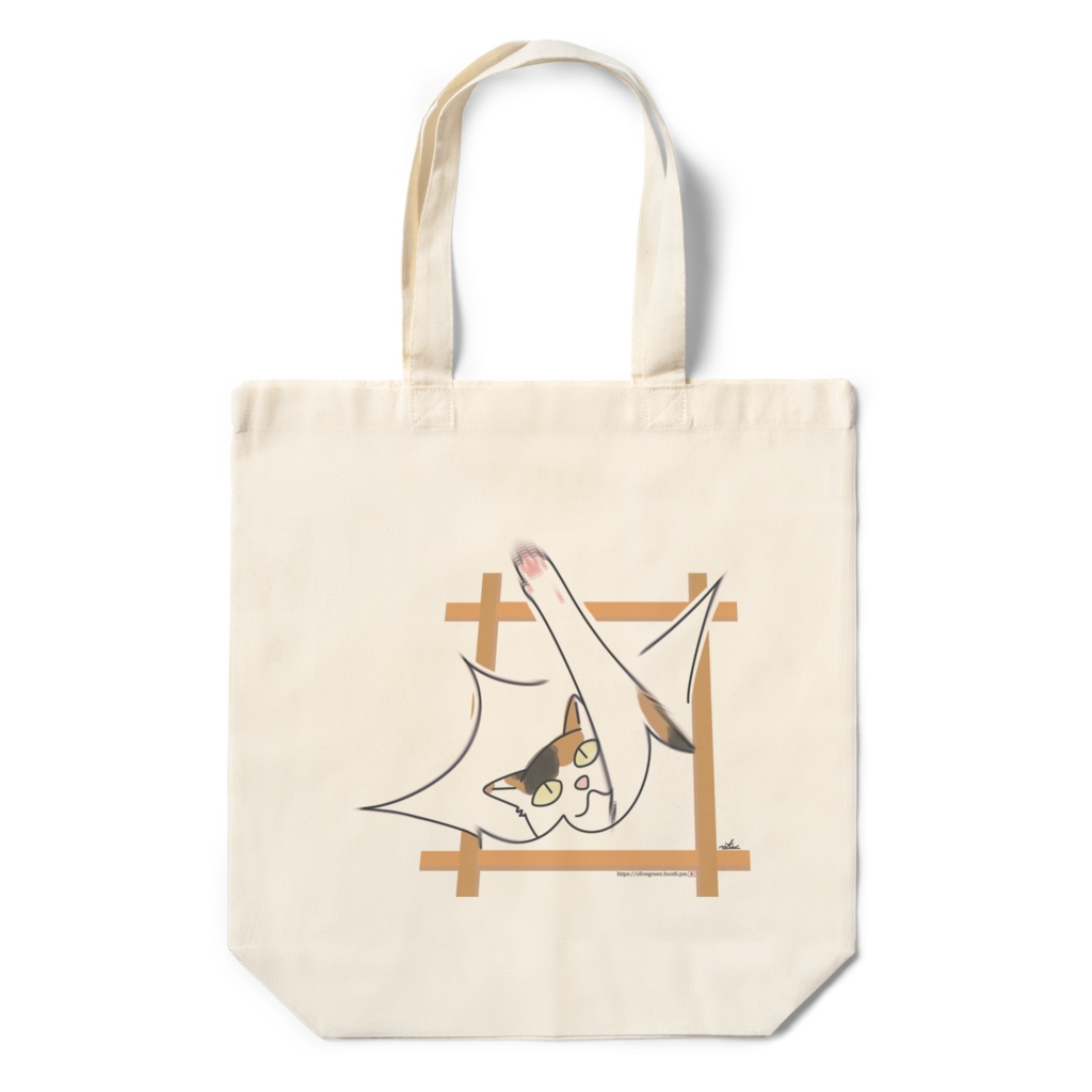 猫と障子エコバッグ #Cat and paper screen Eco bag