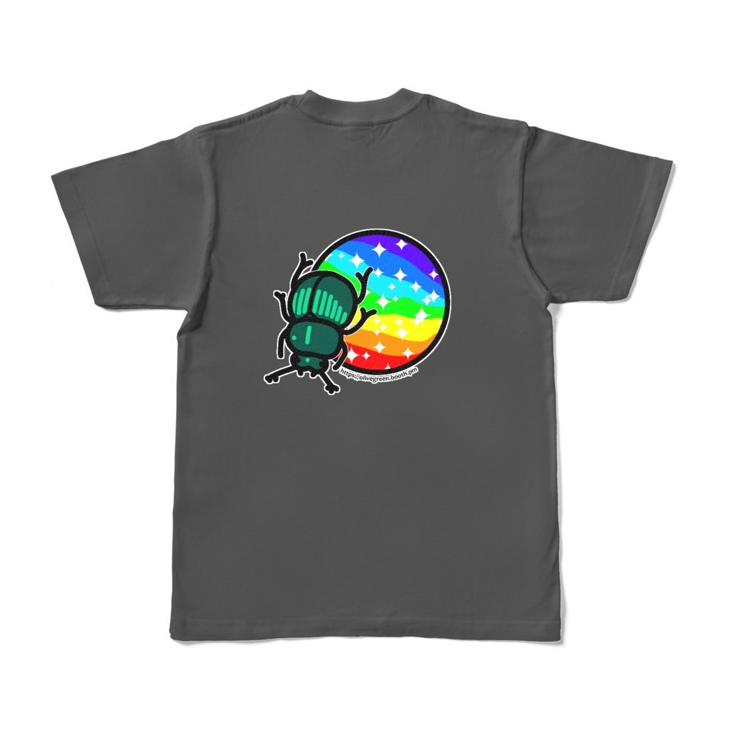 ルリセンチコガネTシャツ(背中絵)  #Scarab T-shirts