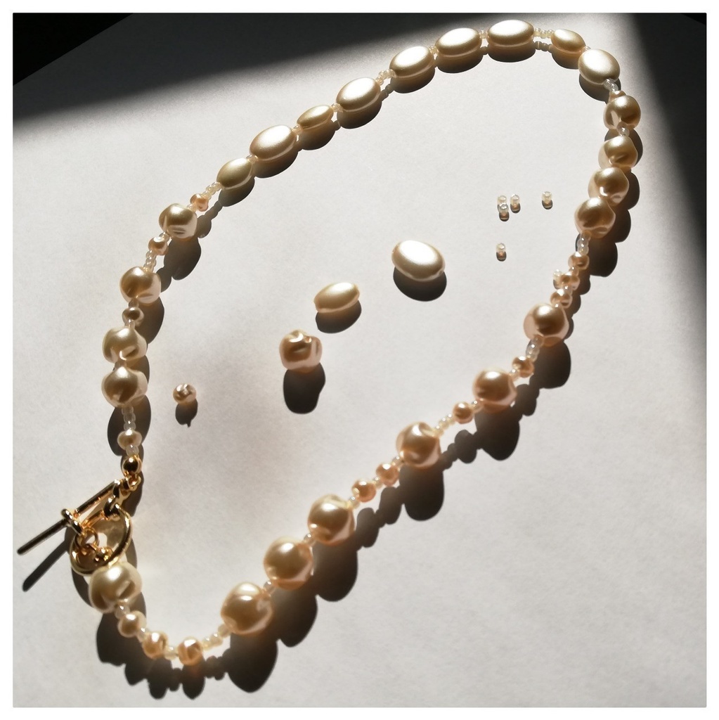 【バボライ】モールス信号シリーズ.パールネックレス