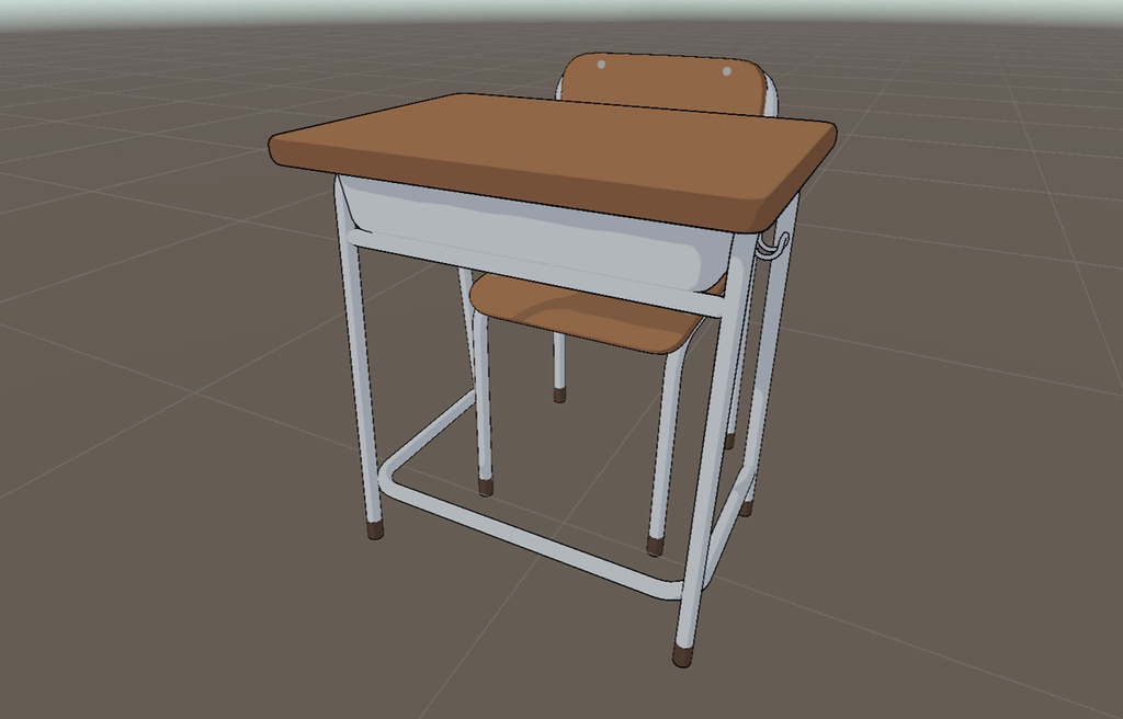 教室用の机と椅子 01(Free版有り)