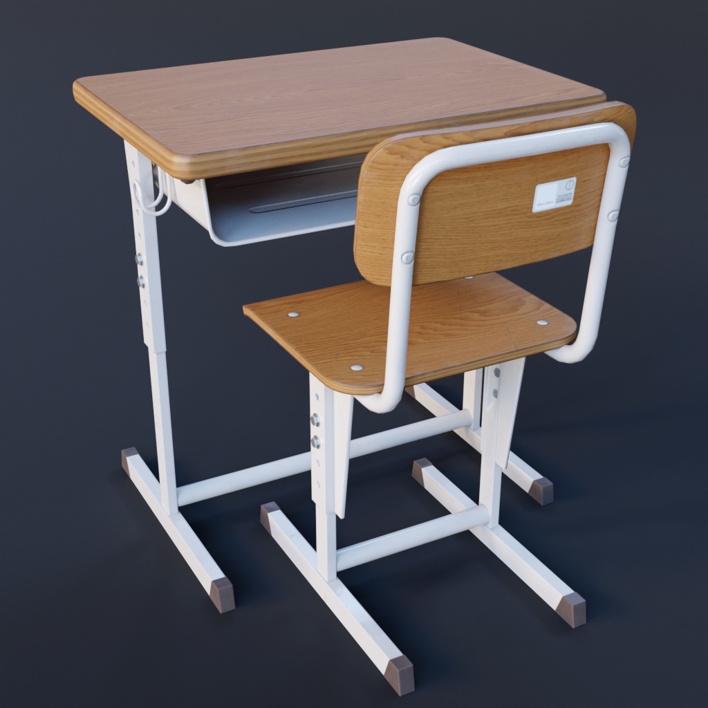 教室用の机と椅子 02