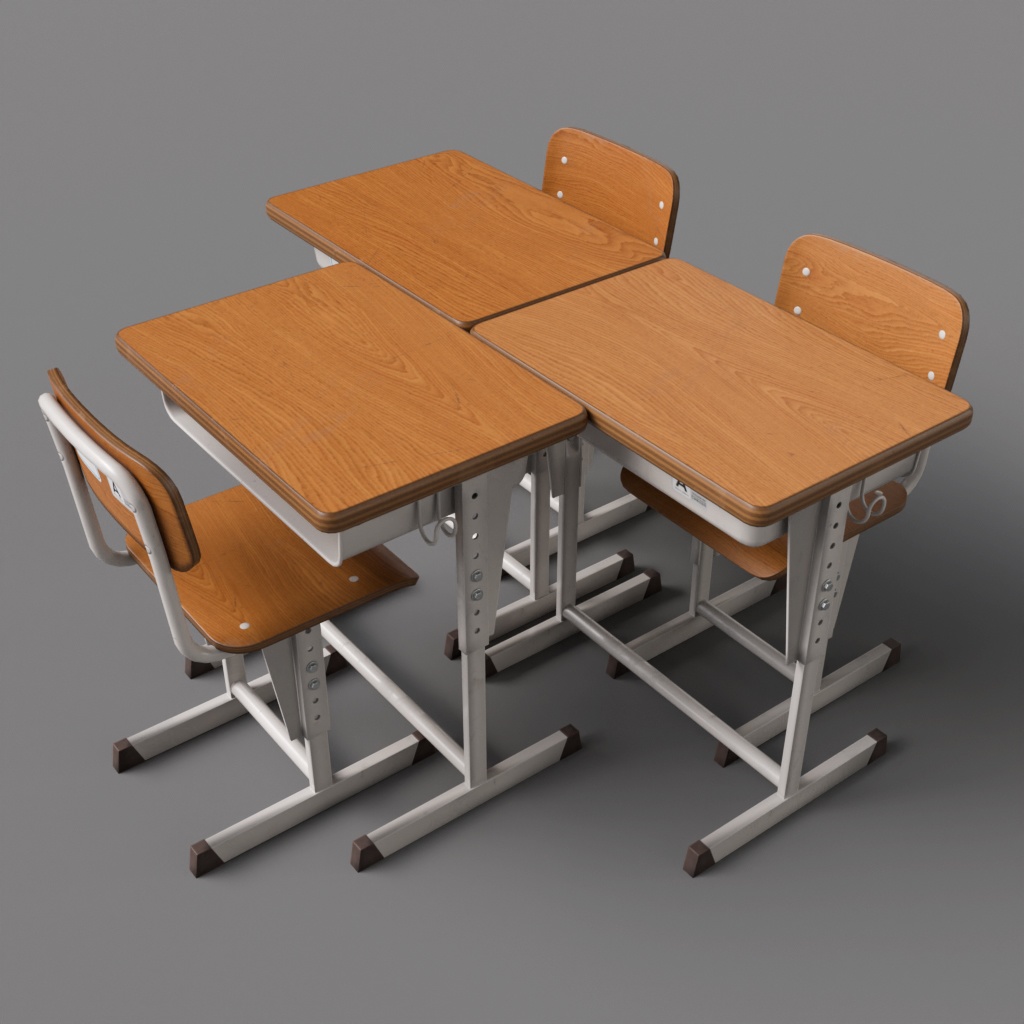 教室用の机と椅子 02
