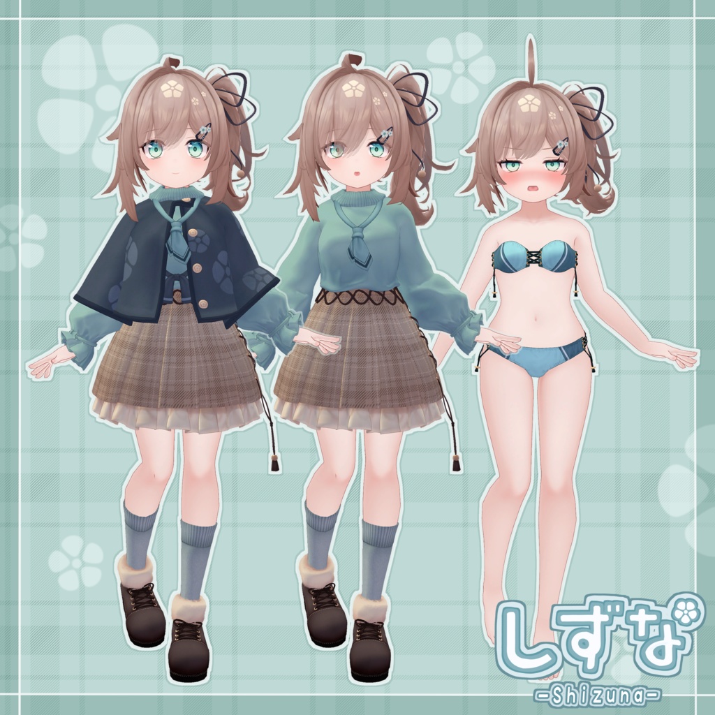 オリジナル3Dモデル『しずな』- Shizuna -