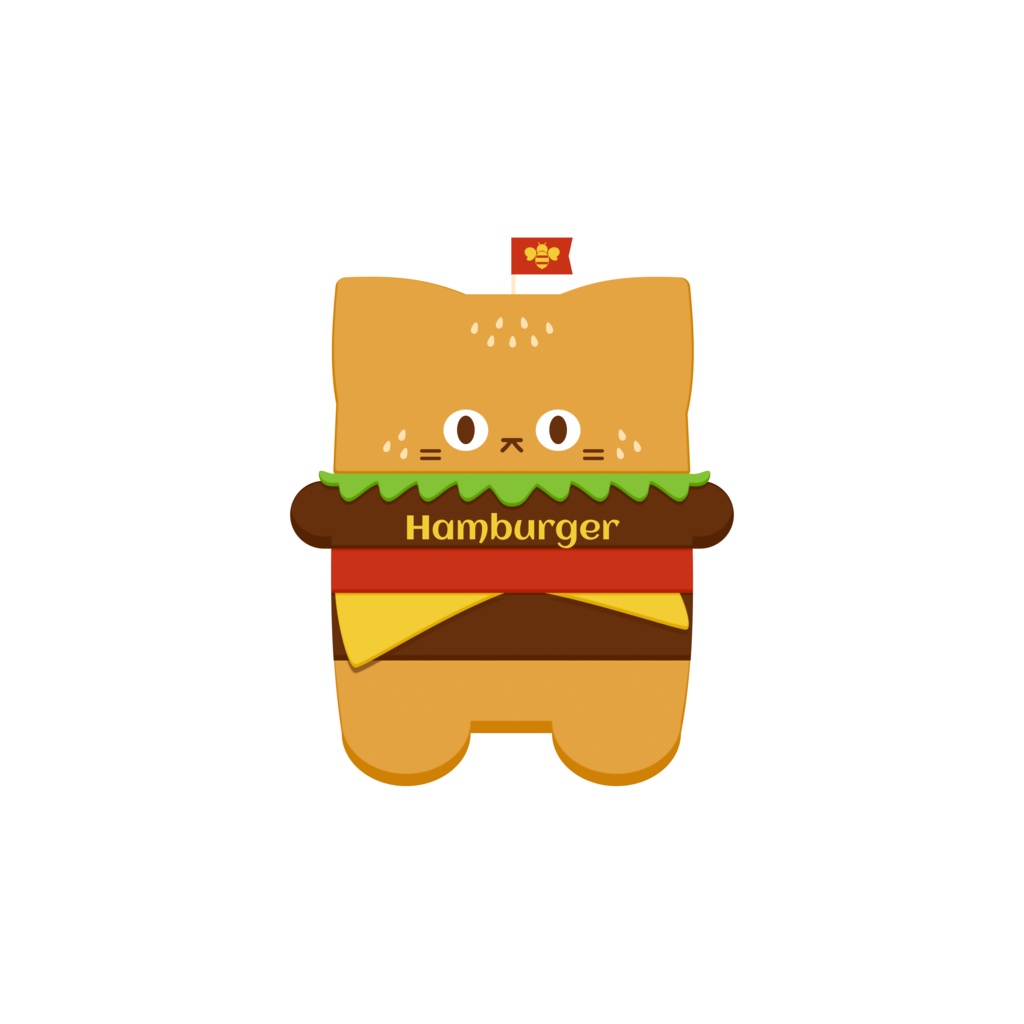 ごはんにゃん(Ver.ハンバーガー)