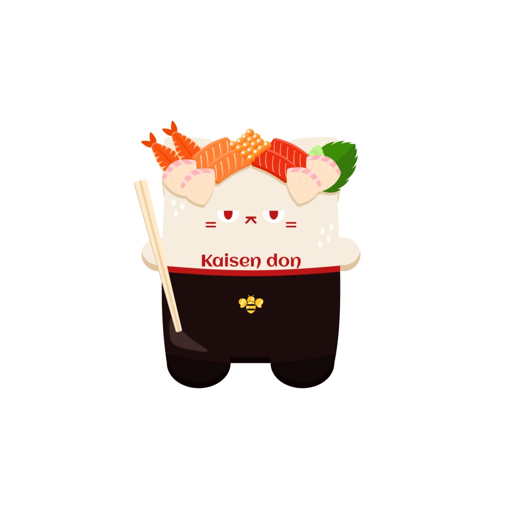 ごはんにゃん(Ver.海鮮丼)