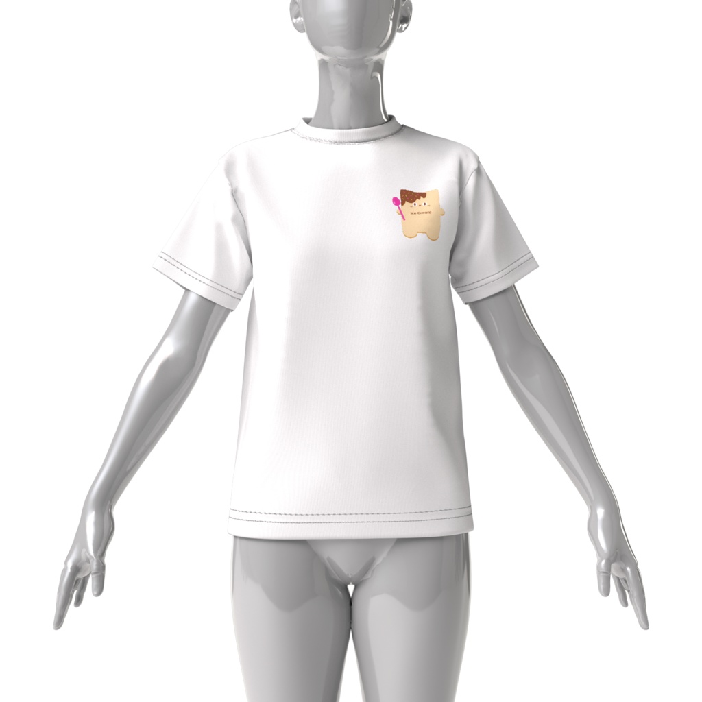 あまいにゃんTシャツ(Ver.バニラアイス)