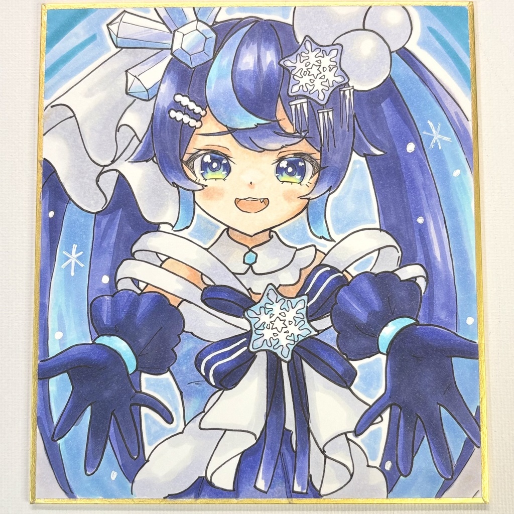 雪ミク2025手描きミニ色紙