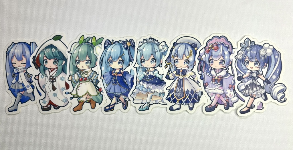 てつなぎステッカー 雪ミクBセット(8枚入り)