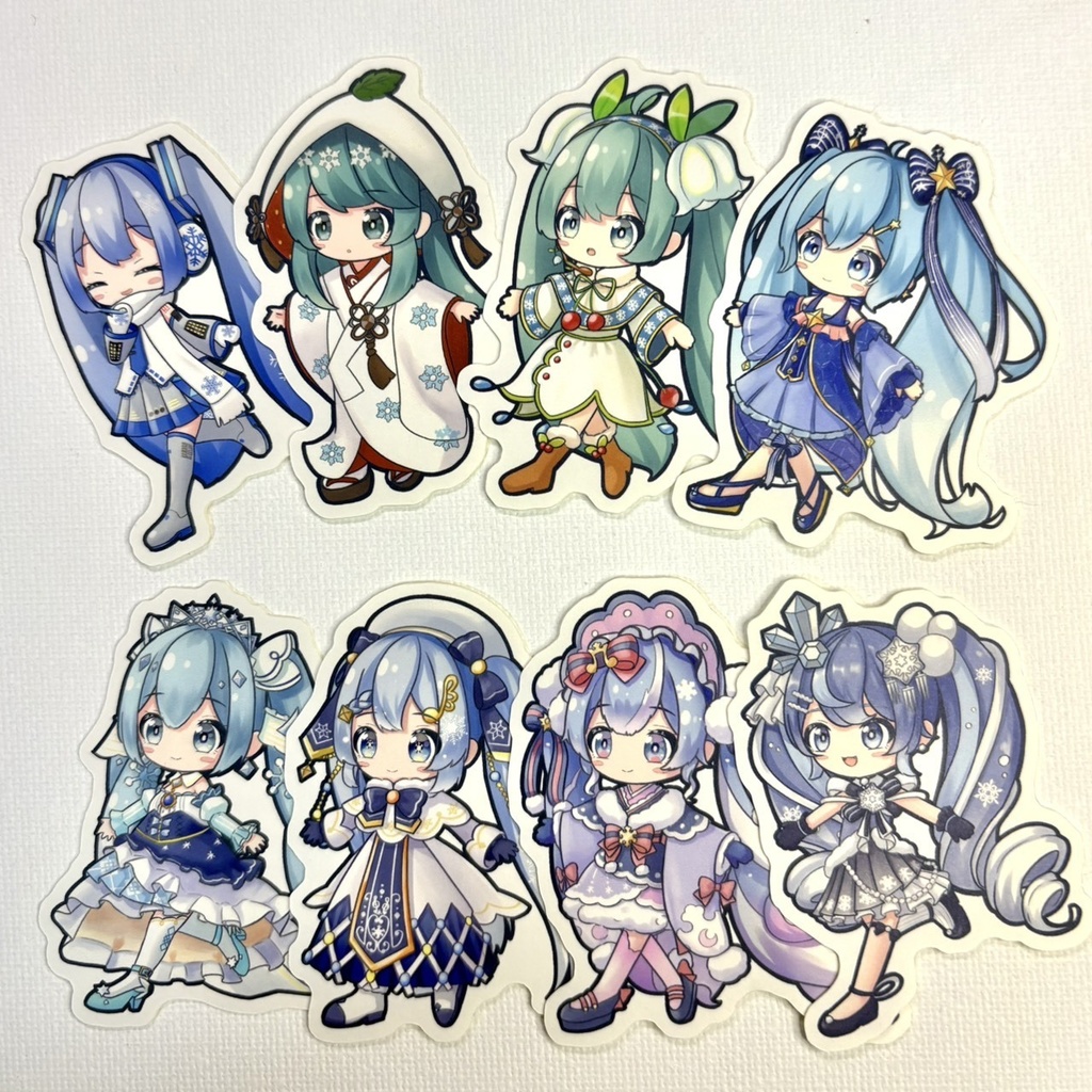 てつなぎステッカー 雪ミクBセット(8枚入り)