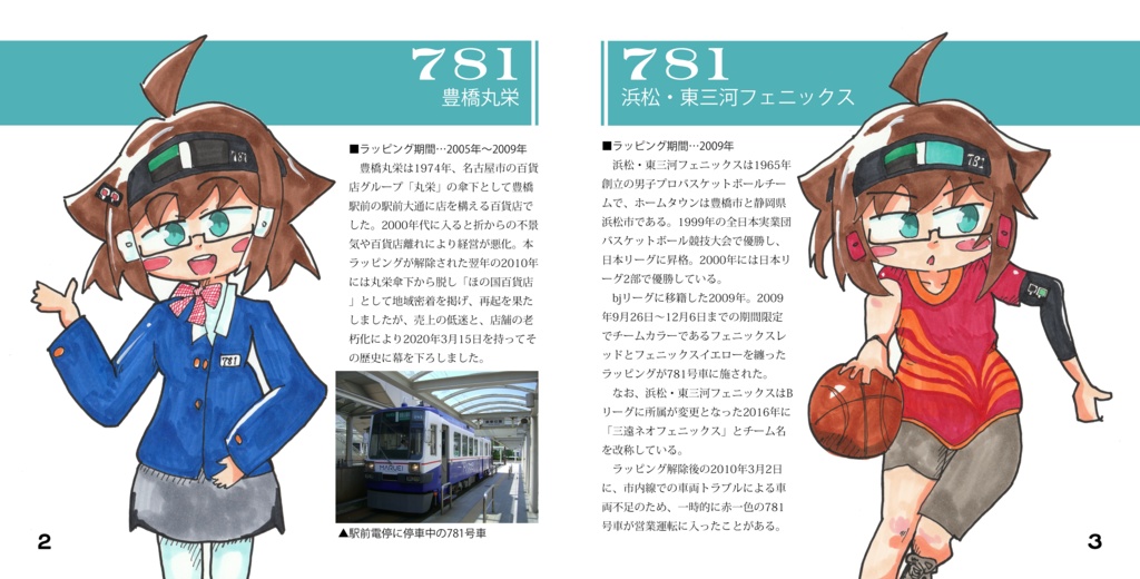 【冊子版】じゃん・だら・りん -豊橋鉄道ラッピング擬人化イラスト集-