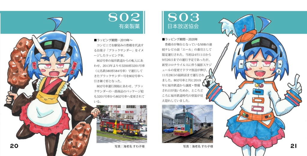 【冊子版】じゃん・だら・りん -豊橋鉄道ラッピング擬人化イラスト集-