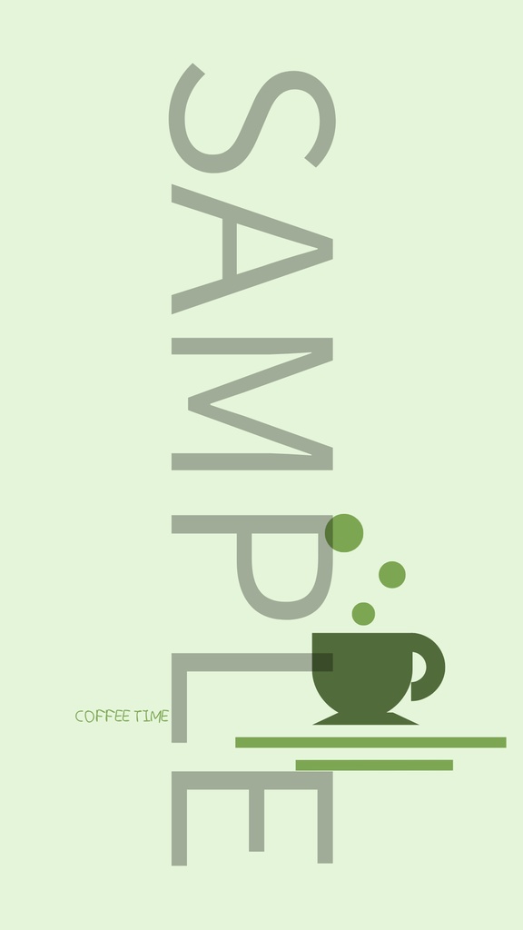 カフェ風シンプル壁紙｜グリーン