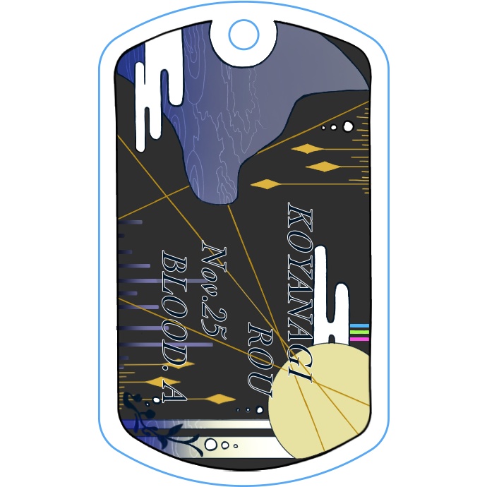 🌈🕒HERO ドッグタグ風アクリルキーホルダー(👻 🔪)