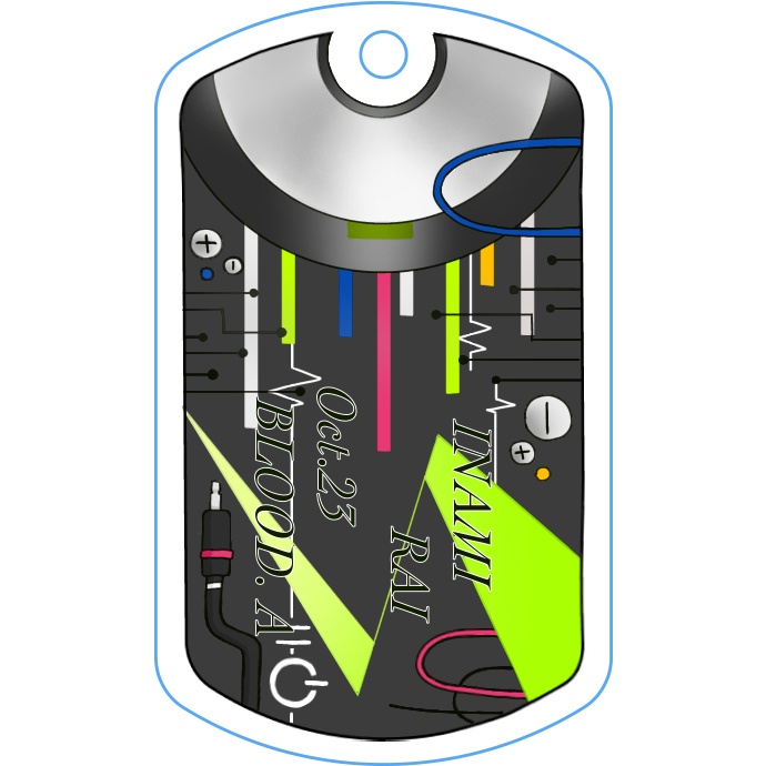 🌈🕒HERO ドッグタグ風アクリルキーホルダー(💡)