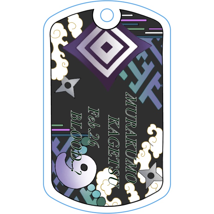 🌈🕒HERO ドッグタグ風アクリルキーホルダー(🥷🔫)