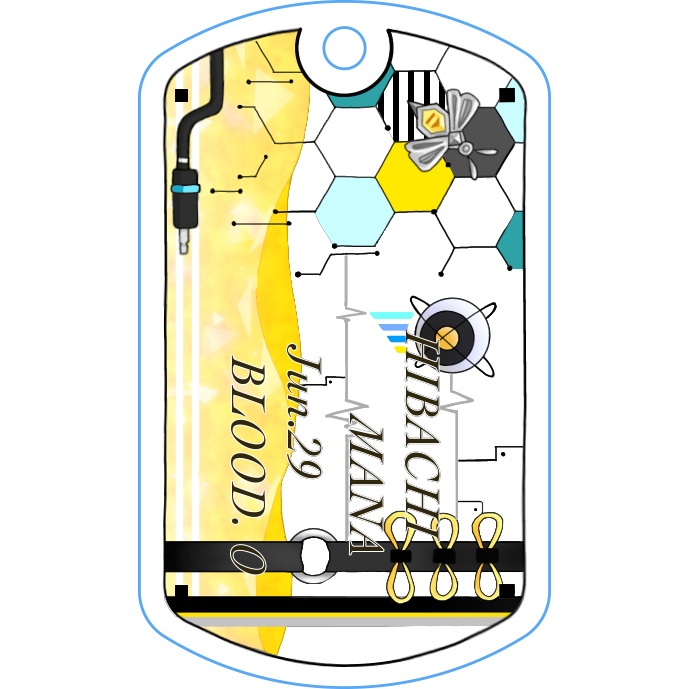 🌈🕒HERO ドッグタグ風アクリルキーホルダー(🐝🤣)