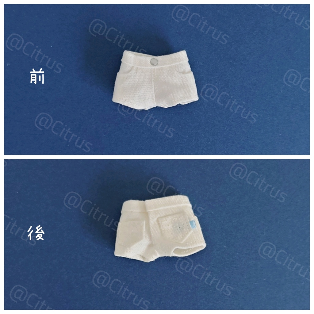 ショートパンツ(アイボリー)【オビツ11】ノーマルサイズのみ/身長調整不可