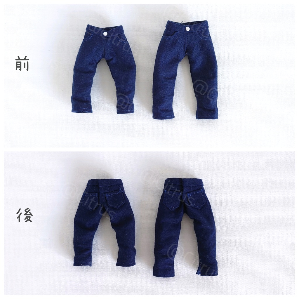 太めパンツ(ネイビー)【オビツ11】ノーマル/身長調整2サイズ