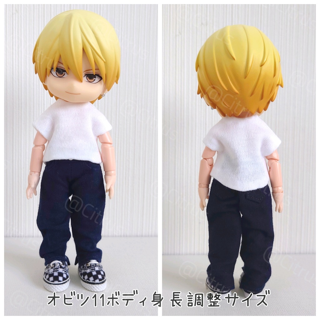 太めパンツ(ネイビー)【オビツ11】ノーマル/身長調整2サイズ